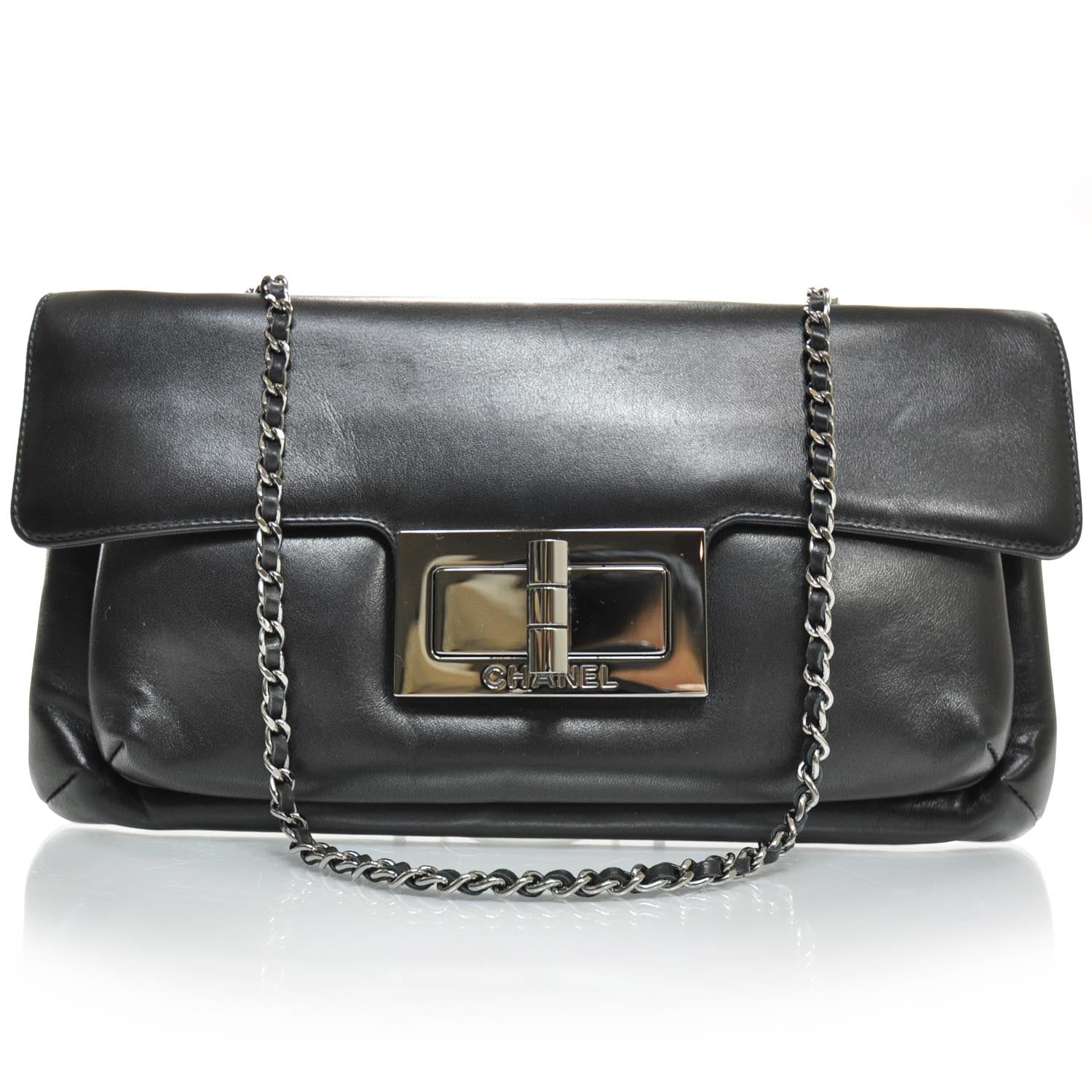 Chanel Leather Mademoiselle Flap Shoulder Bag Black 1 of 8
