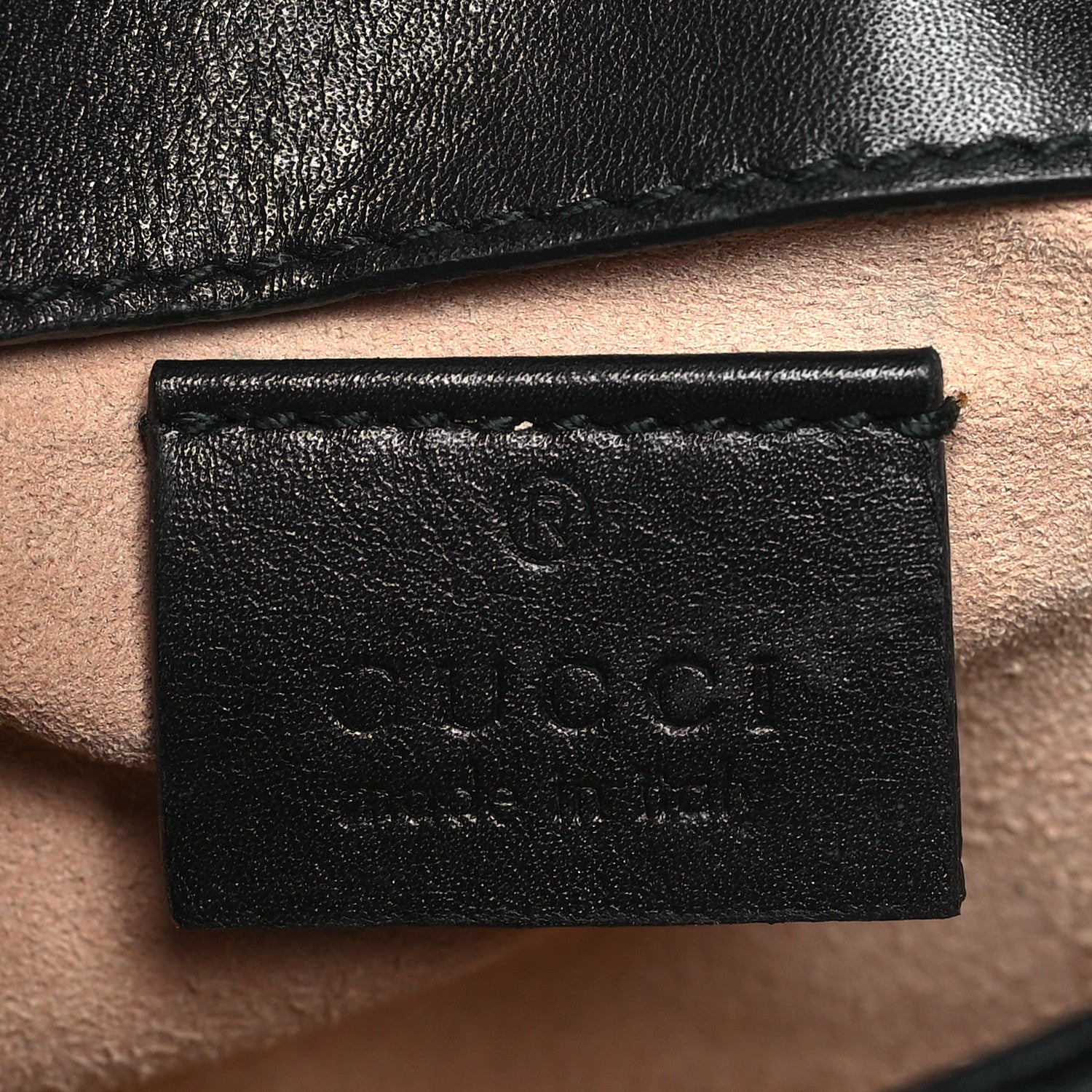 Gucci Calfskin Matelasse Super Mini GG Marmont Shoulder Bag Black 6 of 9