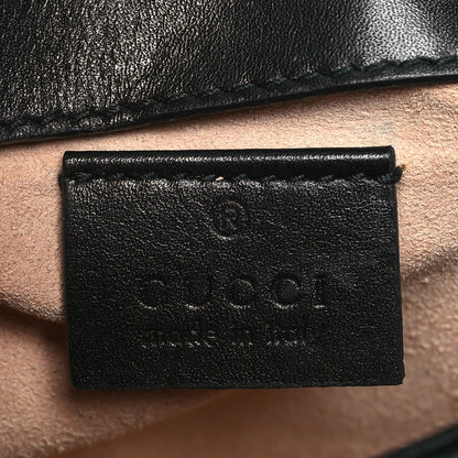 Gucci Calfskin Matelasse Super Mini GG Marmont Shoulder Bag Black 6 of 9