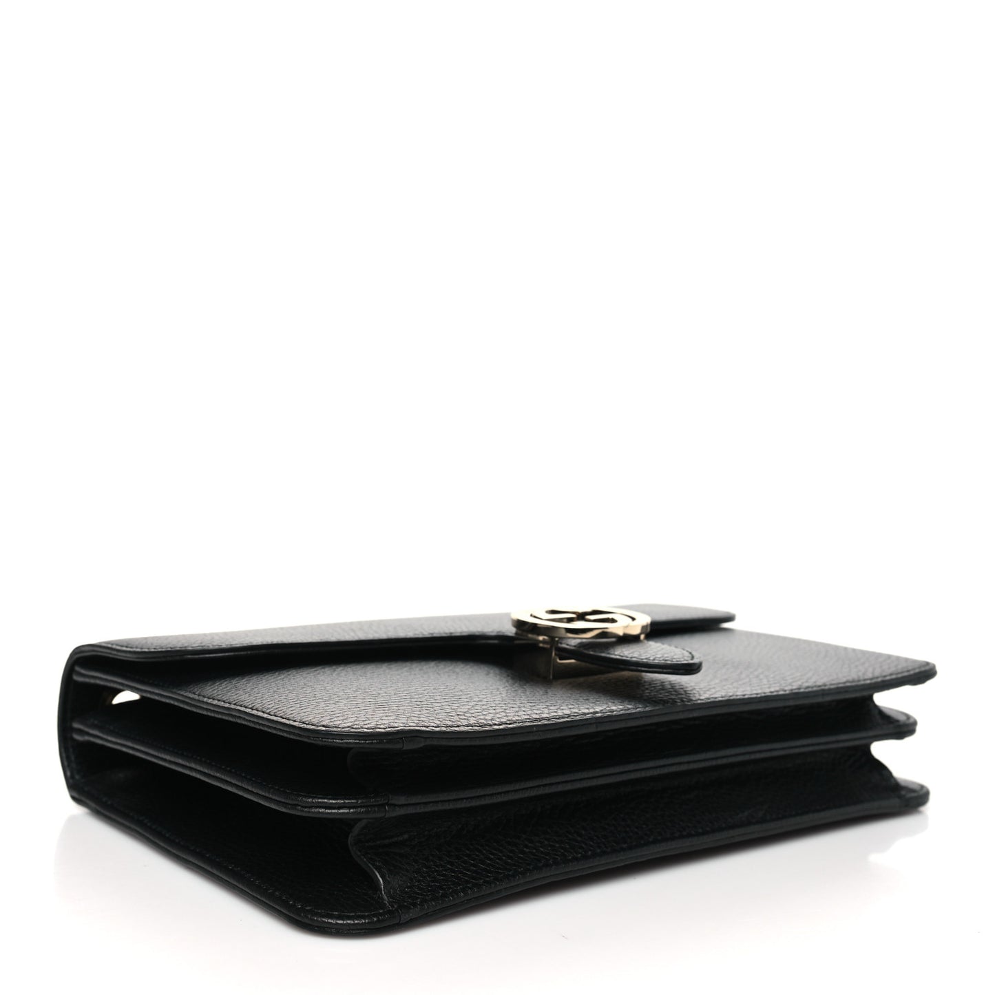 Dollar Calfskin Interlocking G Shoulder Bag Black