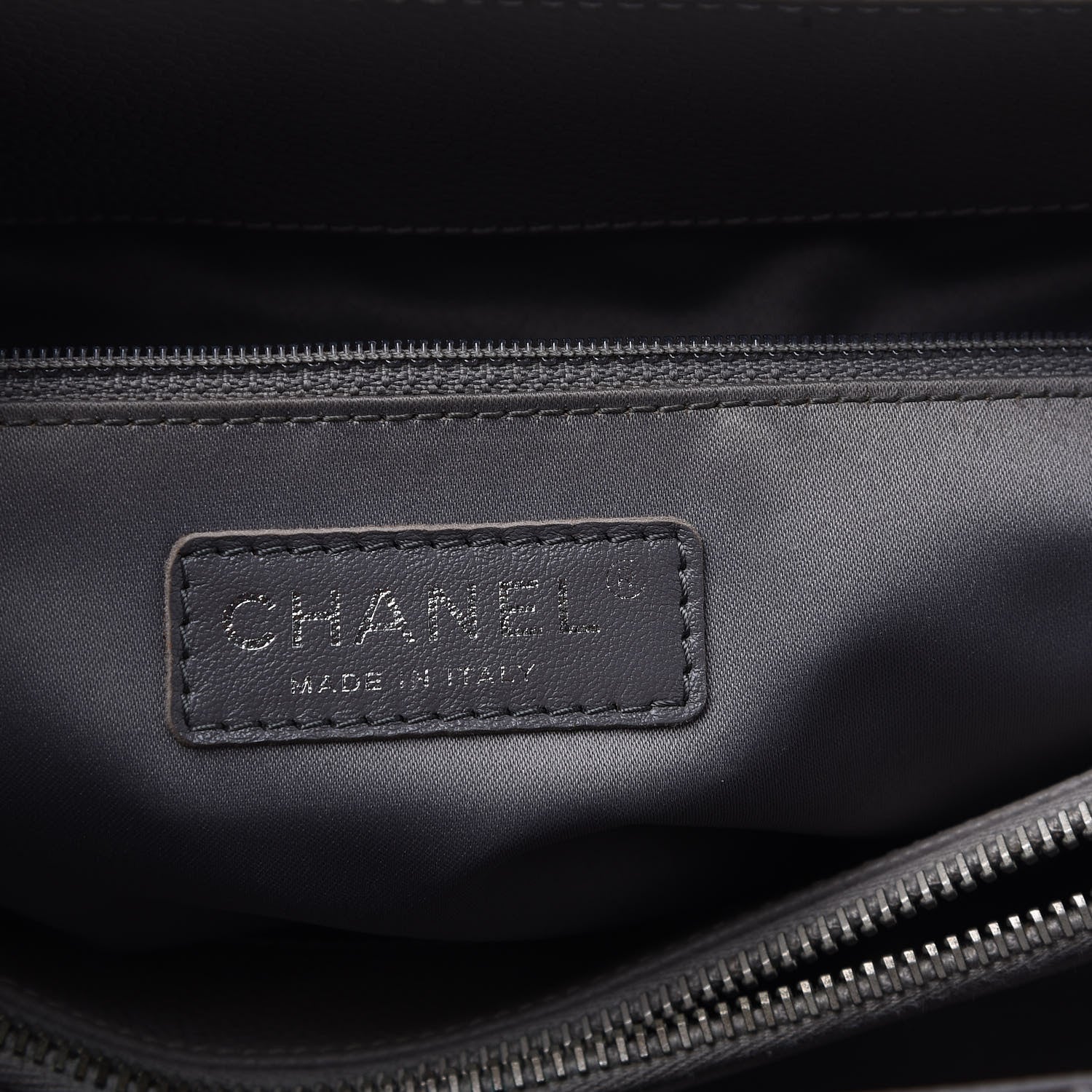 Chanel Caviar Quilted XL Grand Shopping Tote GST Light Grey 8 of 11