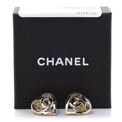 Chanel Metal CC Heart Coco In Love Earrings Gold 5 of 5