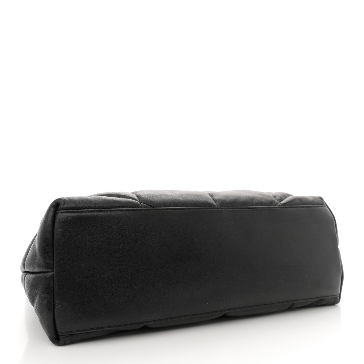 Saint Laurent Lambskin Quilted Monogram Monochrome Medium Loulou Puffer Chain Satchel Black 4 of 11