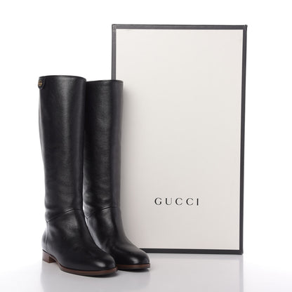 Gucci Calfskin Piuma Lux Energy High Boots 38.5 Black 10 of 10