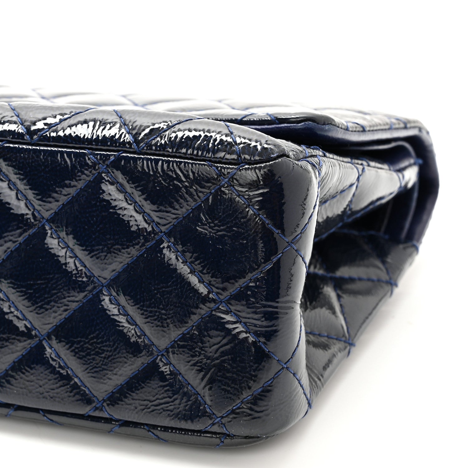 Chanel Distressed Patent Quilted 2.55 Reissue 226 Flap Navy 10 of 15