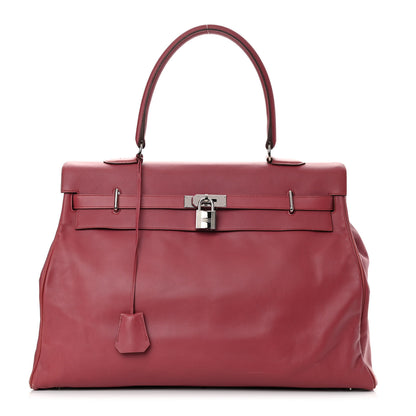 Hermes Veau Sikkim Kelly Relax 50 Boise De Rose 1 of 22