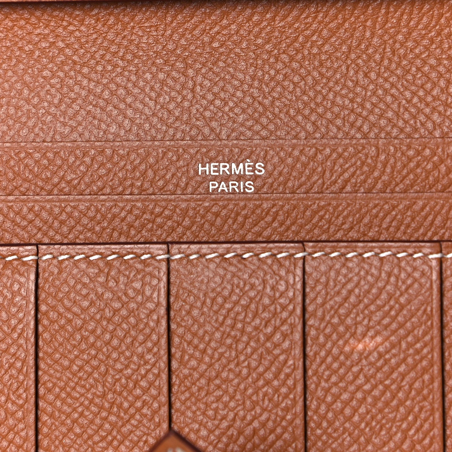 Hermes Epsom Bearn Gusset Wallet Gold 7 of 8