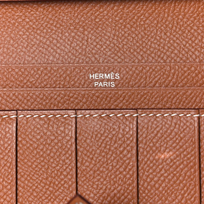 Hermes Epsom Bearn Gusset Wallet Gold 7 of 8