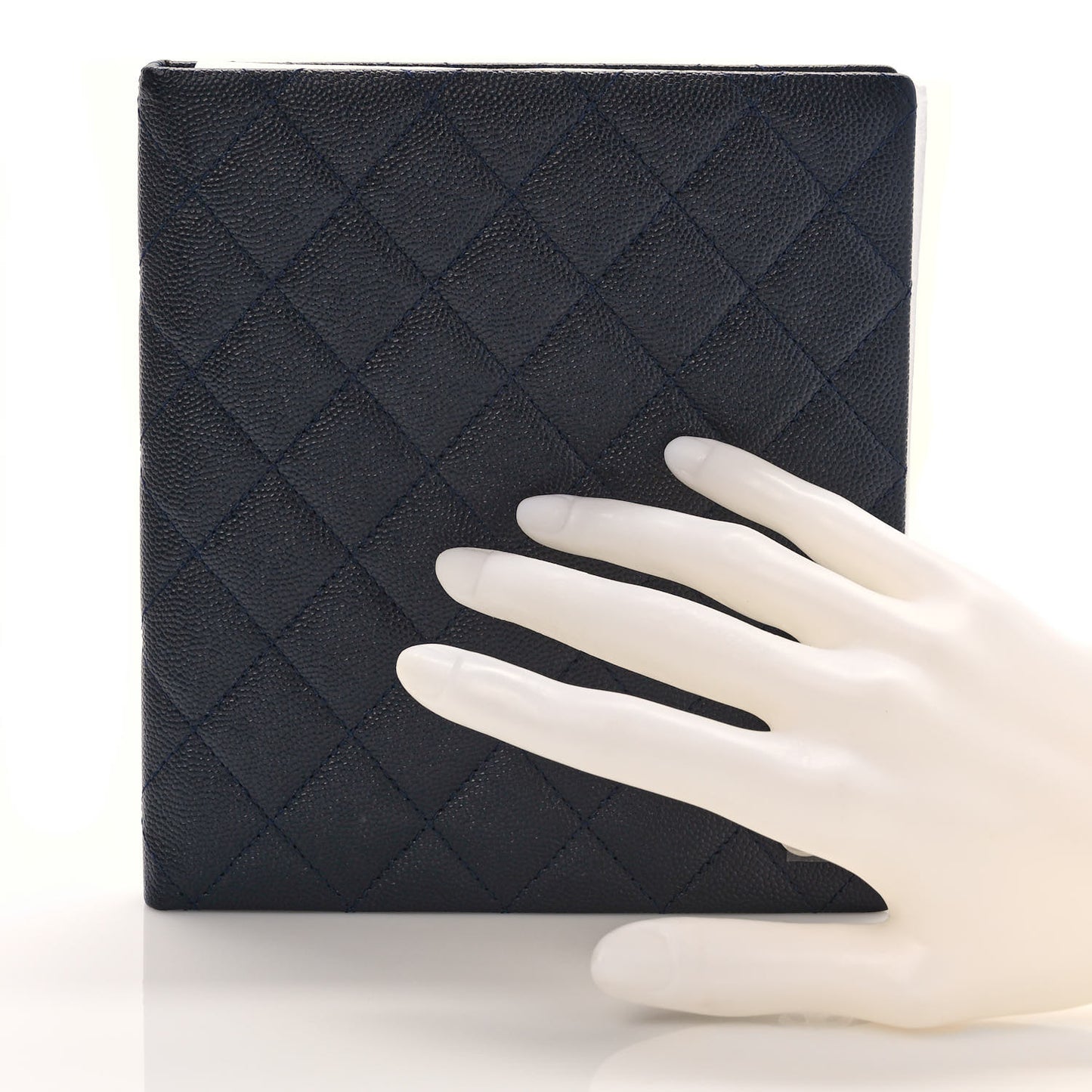 Caviar Quilted Notebook Navy Blue