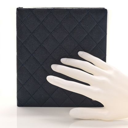 Chanel Caviar Quilted Notebook Navy Blue 2 of 7