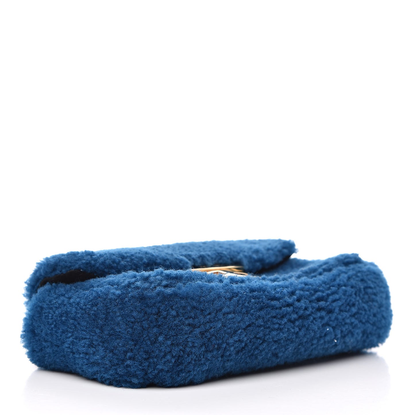 Shearling Nappa Mini Be Baguette Shoulder Bag Blue Black