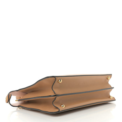 Fendi Vitello Seta Shiny Nappa Medium Peekaboo I SEE U Satchel Miele Scuro Light Rose 4 of 13