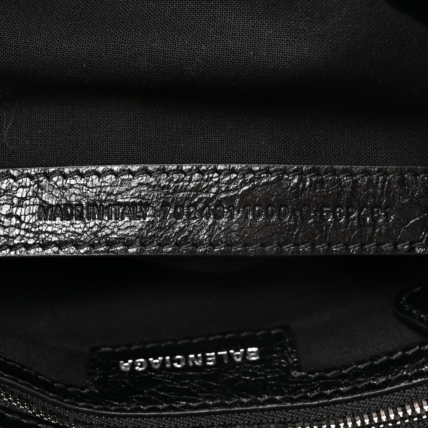 Balenciaga Agneau Arena Le Cagole Bucket Bag XS Black 7 of 10