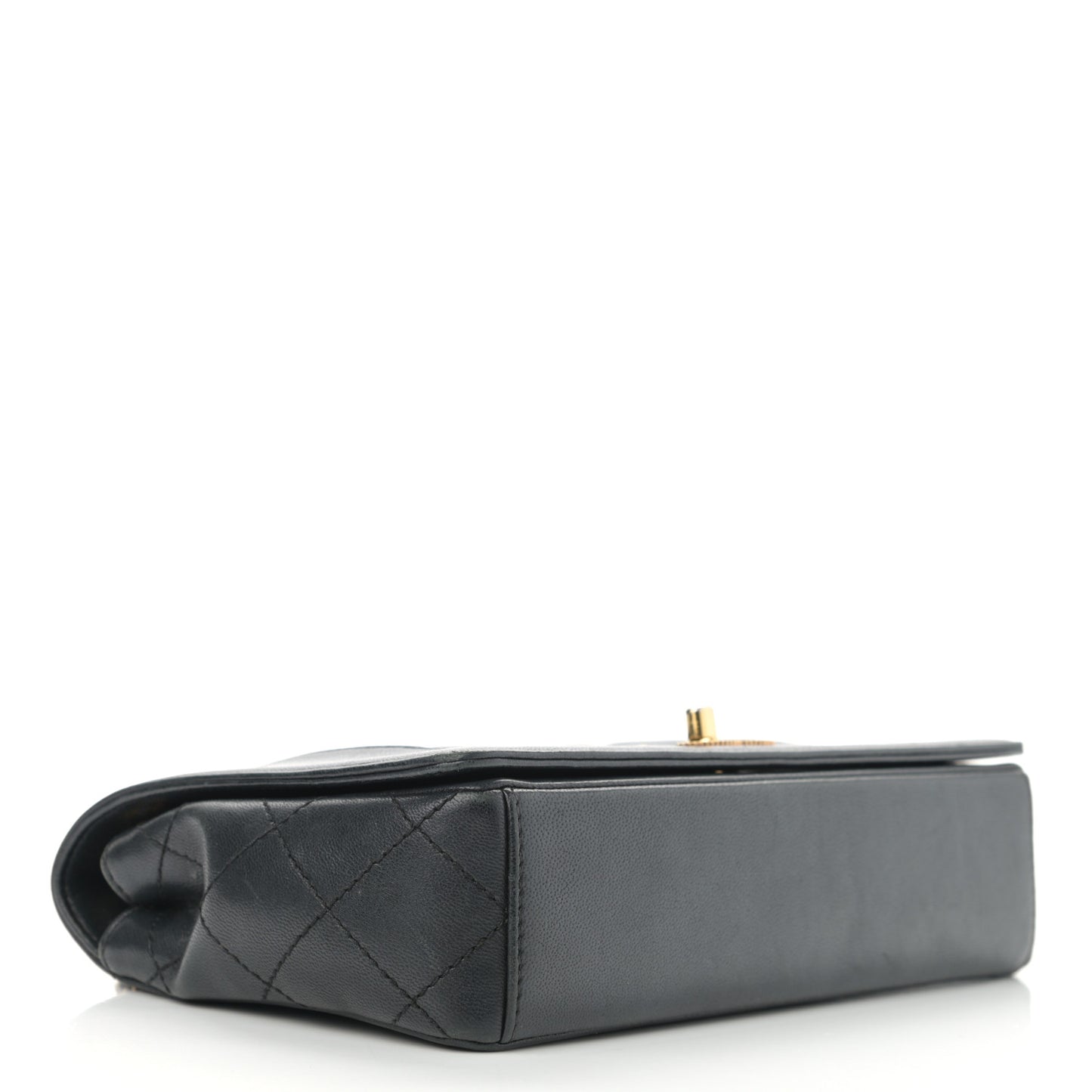 Sheepskin Quilted Medium Vintage Mademoiselle Flap Black