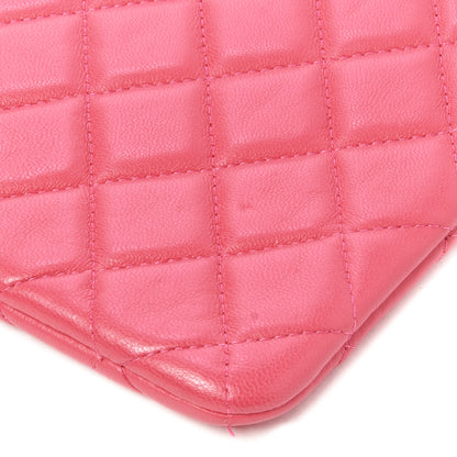 Chanel Lambskin Quilted Medium Cosmetic Case Pink 4 of 8