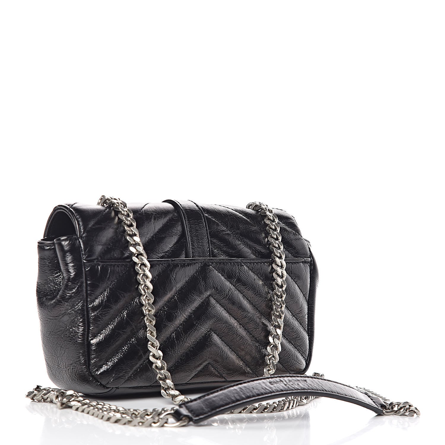 Saint Laurent Calfskin Matelassé Monogram Classic Baby Punk Chain Bag Black 3 of 10