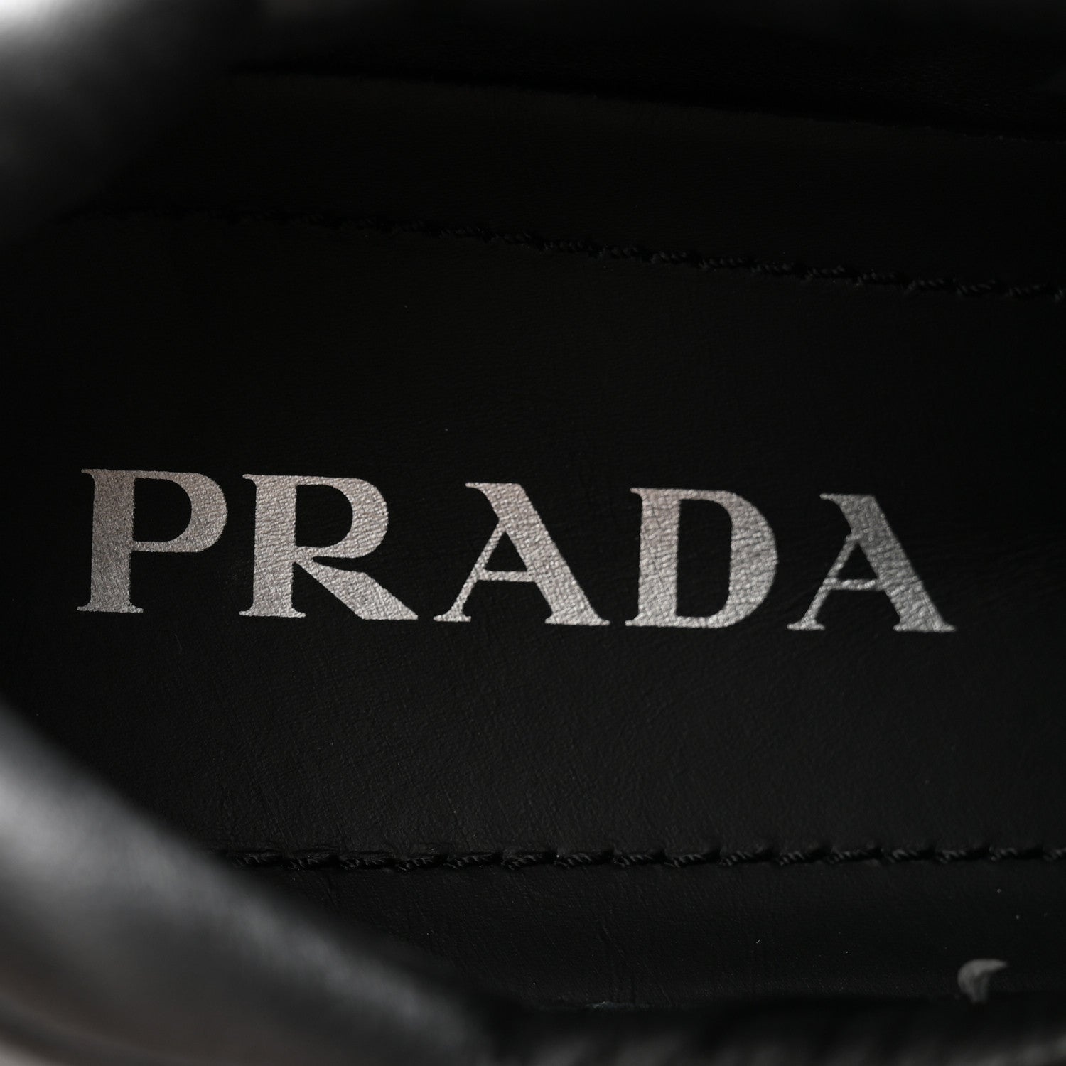Prada Nappa Soft Metal Triangle Logo Loafers 38.5 Black 5 of 11