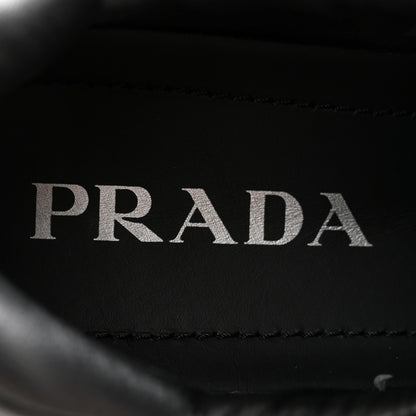 Prada Nappa Soft Metal Triangle Logo Loafers 38.5 Black 5 of 11