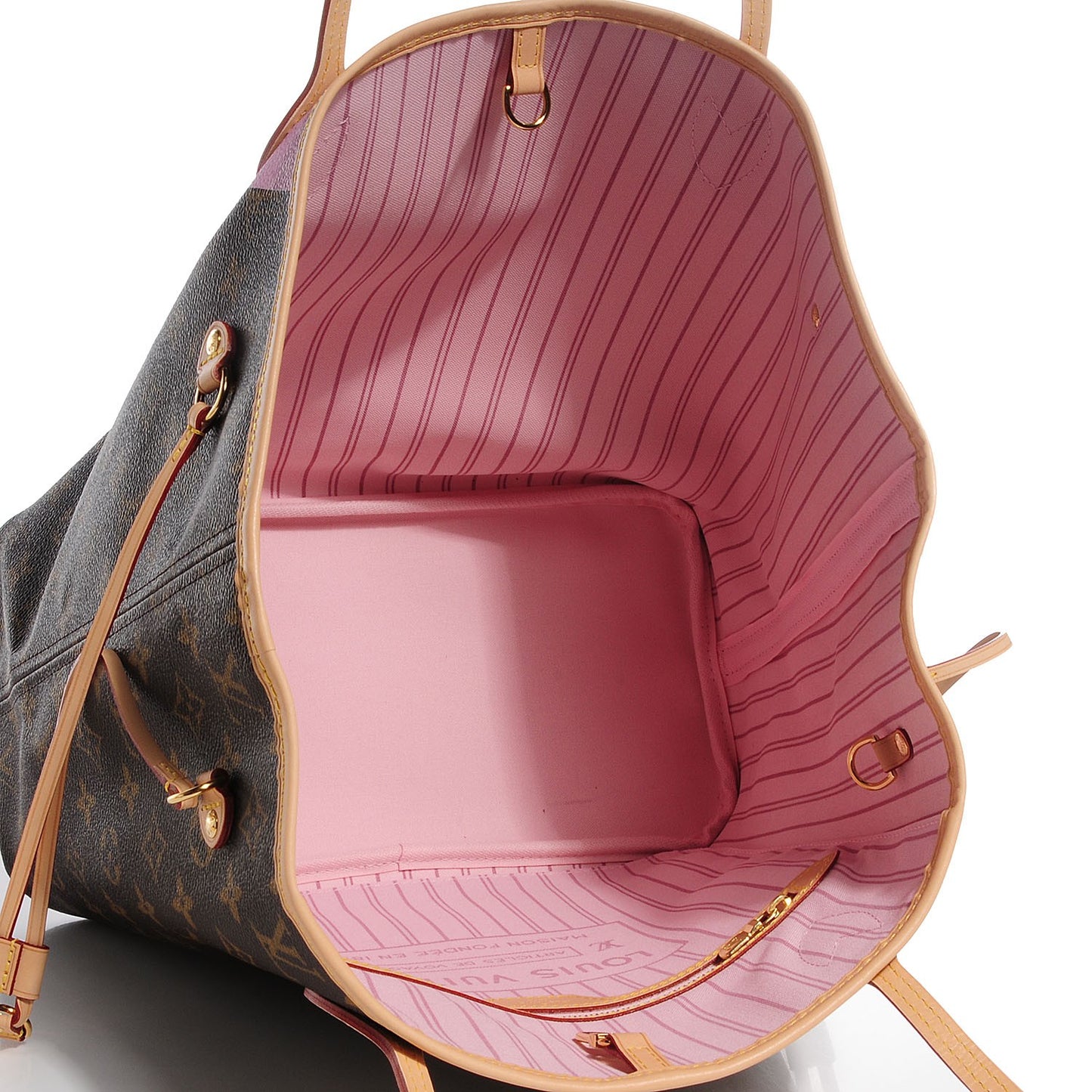 Monogram Porto Cervo V Neverfull MM Rose Ballerine