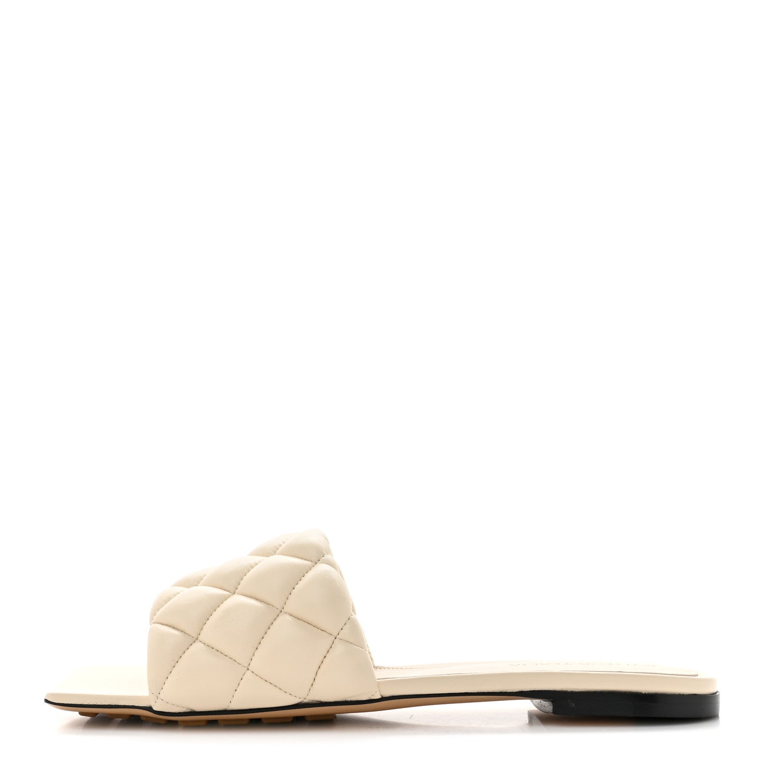 Bottega Veneta Nappa Matelasse Padded Flat Sandals 38 Sea Salt 1 of 12