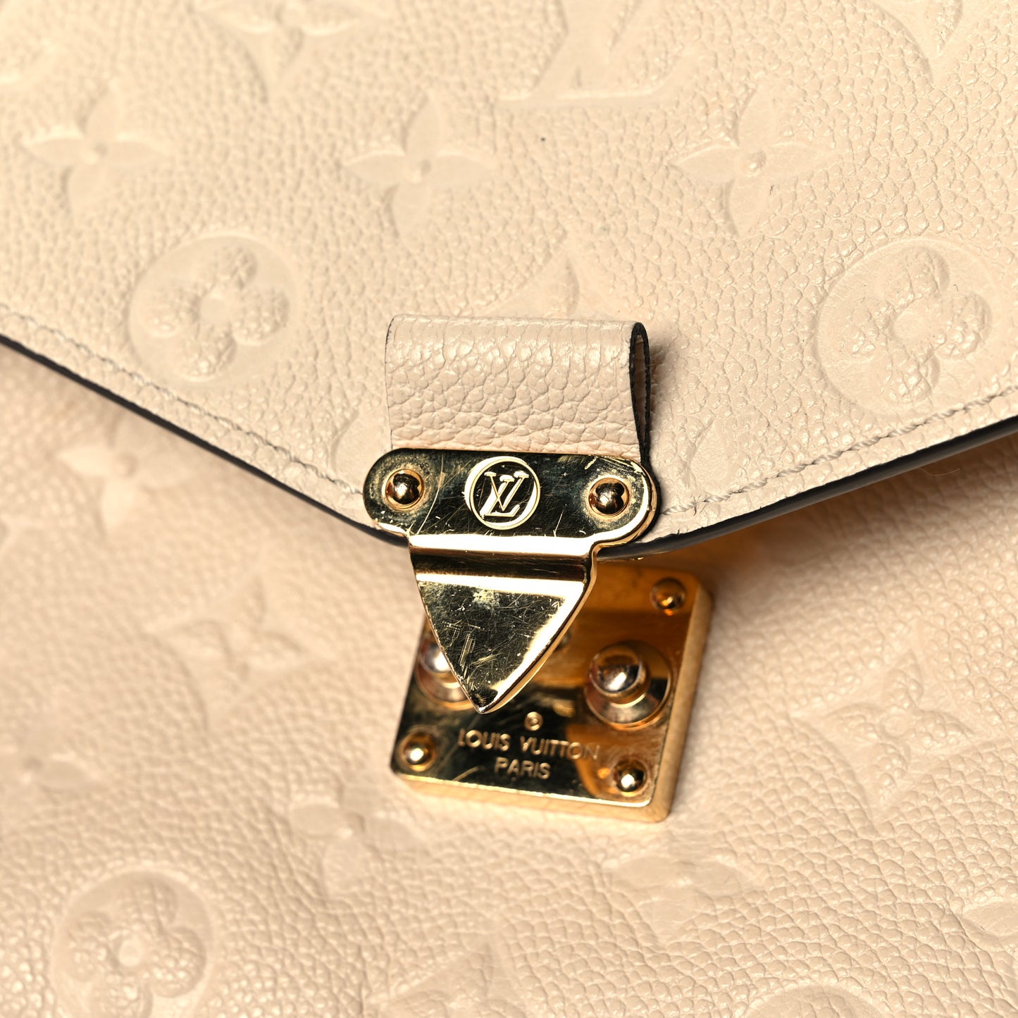 Empreinte Braided Pochette Metis Creme Beige Caramel