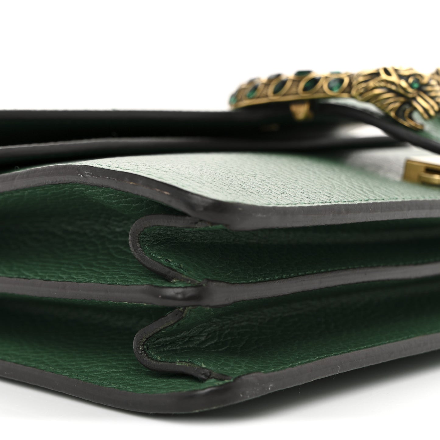 Pebbled Calfskin Small Dionysus Shoulder Bag Emerald