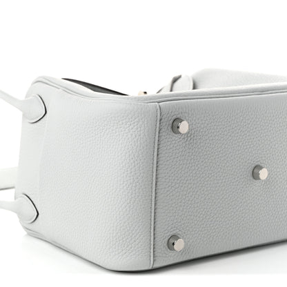 Hermes Taurillon Clemence Lindy 26 Bleu Pale 9 of 10