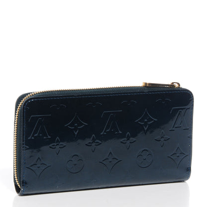 Louis Vuitton Vernis Zippy Wallet Blue Nuit 3 of 8