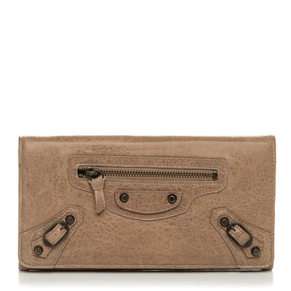 Balenciaga Agneau Classic Hardware Money Wallet Seigle 1 of 6