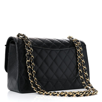 Chanel Caviar Quilted Jumbo Double Flap Black 3 of 10