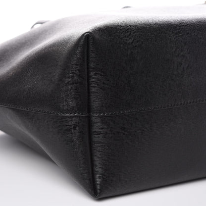 Fendi Vitello Elite Cuoio Monster Buggies Medium Roll Tote Black Multicolor Blue Cobalto 8 of 11