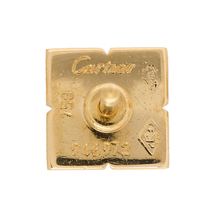 Cartier 18K Yellow Gold Diamond Square Stud Earrings 4 of 5