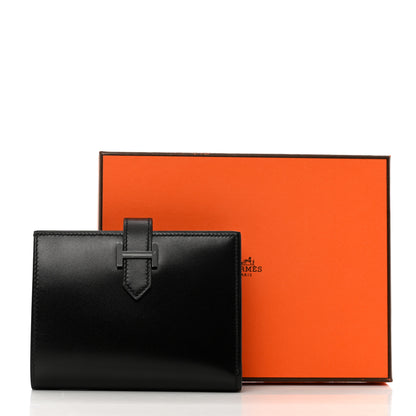 Hermes Box Monochrome Bearn Compact Wallet Black 8 of 8