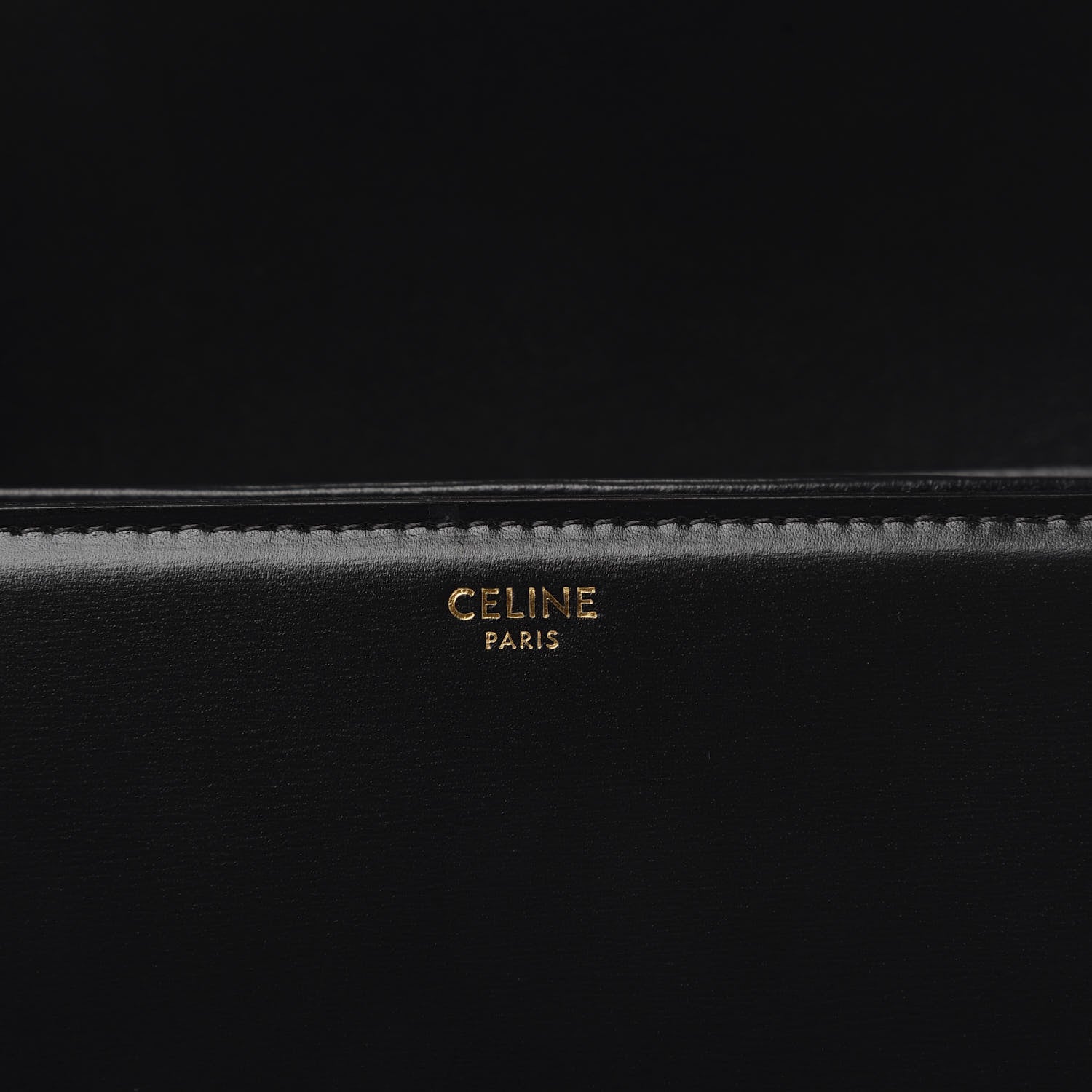 Celine Shiny Calfskin Medium Triomphe Black 6 of 11