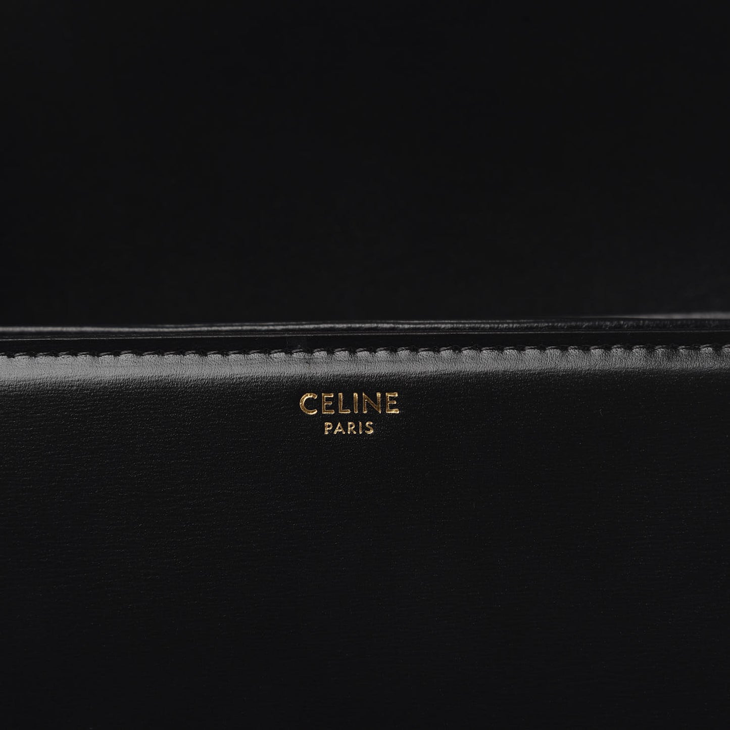 Shiny Calfskin Medium Triomphe Black