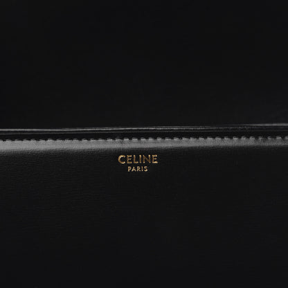 Celine Shiny Calfskin Medium Triomphe Black 6 of 10