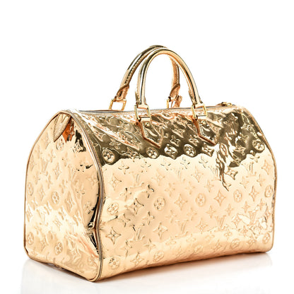 Louis Vuitton Monogram Miroir Speedy 35 Gold 3 of 8