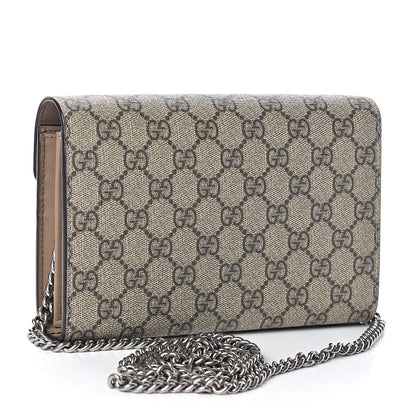 Gucci GG Supreme Monogram Mini Dionysus Chain Wallet Beige Taupe 3 of 11