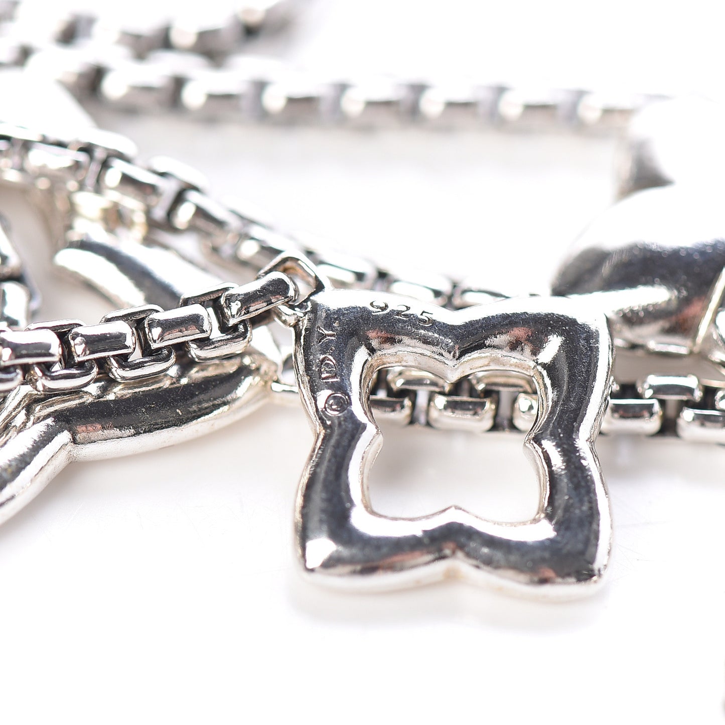 Sterling Silver 25mm Quatrefoil Chain Necklace