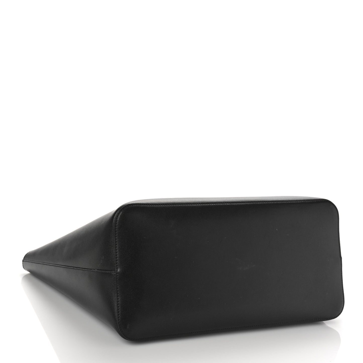 Smooth Calfskin Logo Tote Black