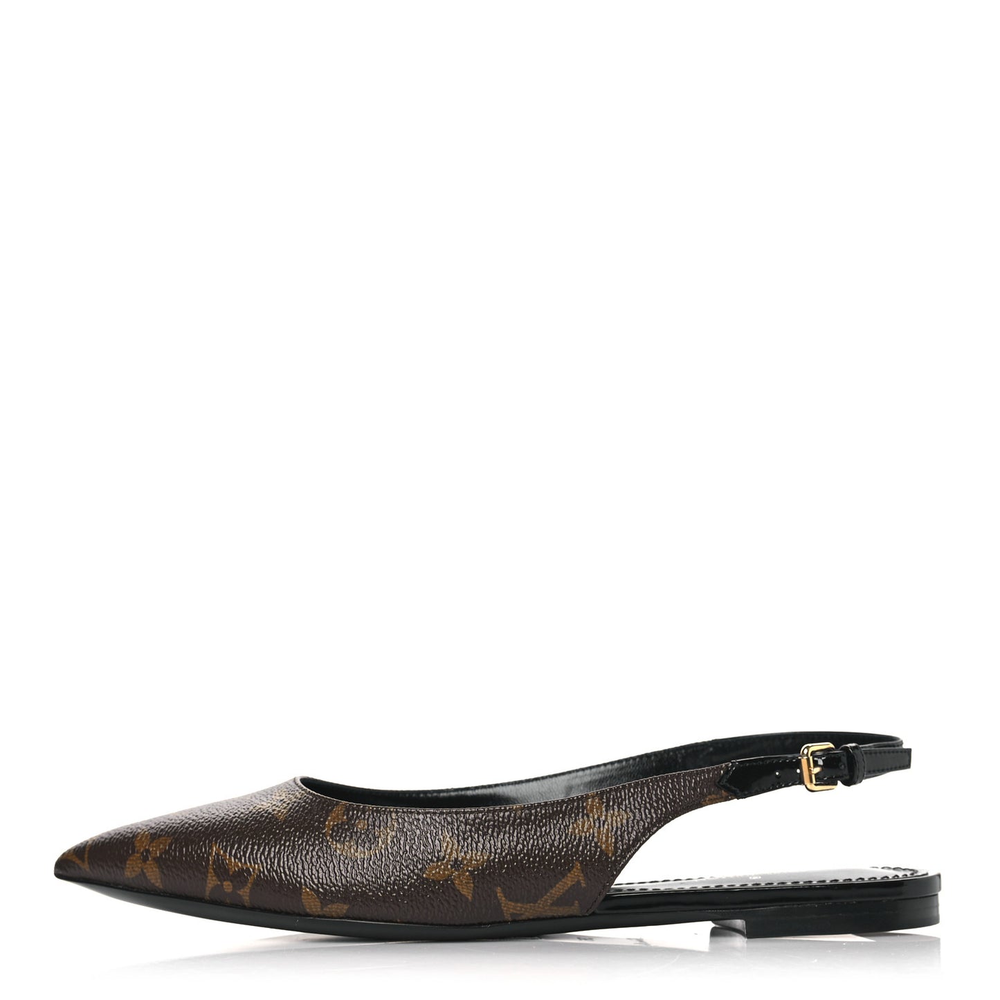 Patent Monogram Cherie Slingback Ballerina Flats 36