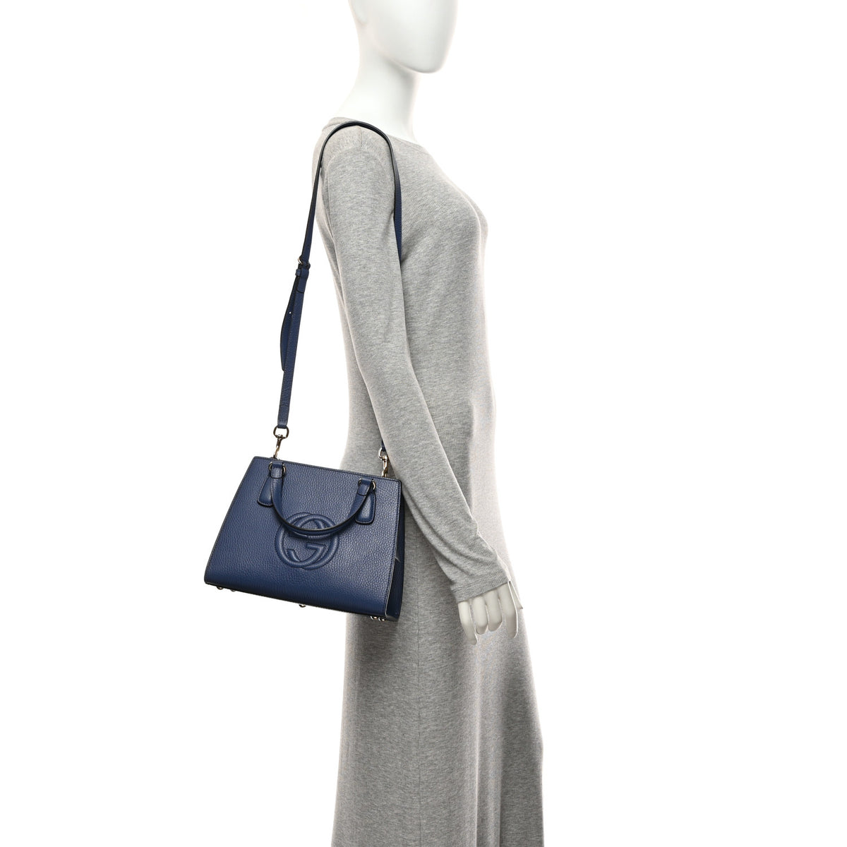 Dollar Calfskin Medium Soho Top Handle Satchel Caspian