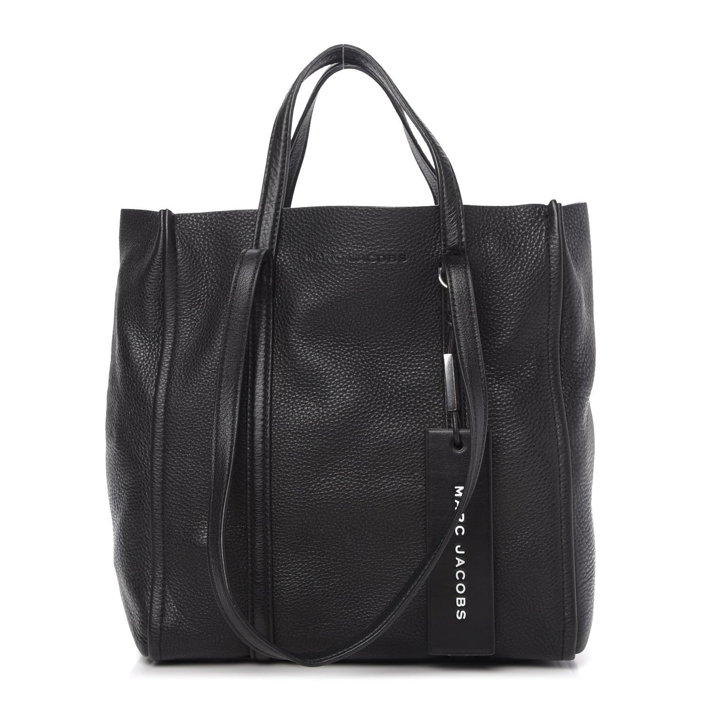 Grained Calfskin The Tag Tote Black