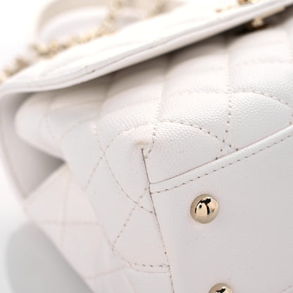 Chanel Caviar Quilted Mini Coco Handle Flap White 8 of 13