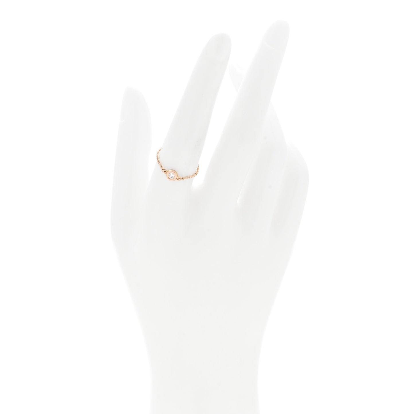 Rose Gold Diamond .07ct Elsa Peretti Diamonds By The Yard Ring  54 7