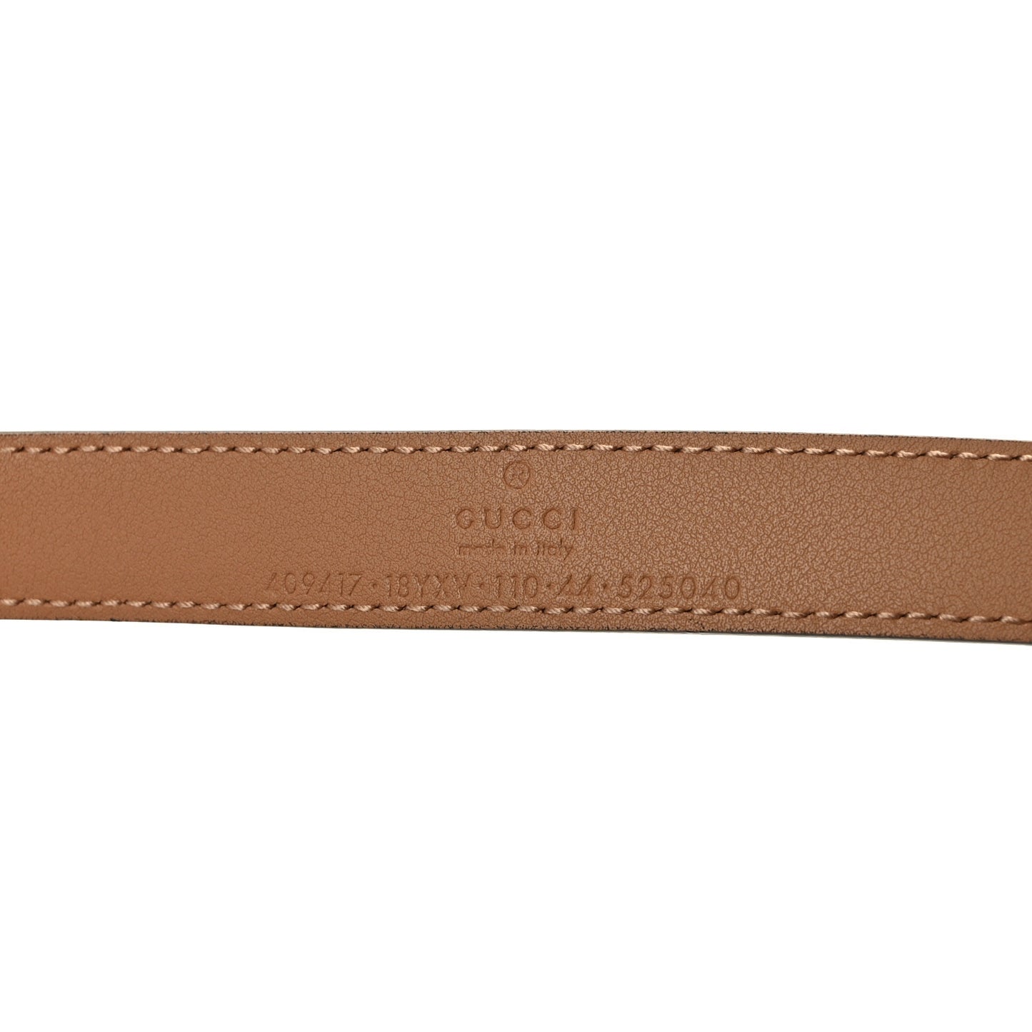 Azalea Calfskin Enamel Monochrome Double G 20mm Belt 110 44 Camelia