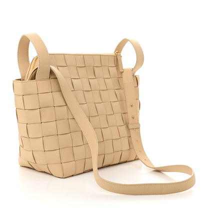 Bottega Veneta Lambskin Maxi Intrecciato Bowling Cassette Shoulder Bag Porridge 4 of 10