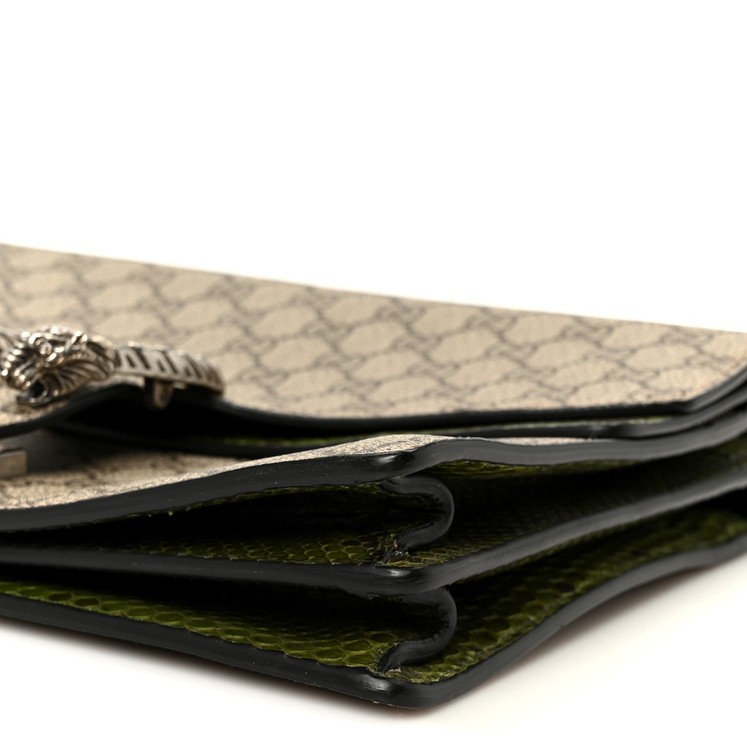Gucci GG Supreme Monogram Snakeskin Medium Dionysus Shoulder Bag Green 10 of 10