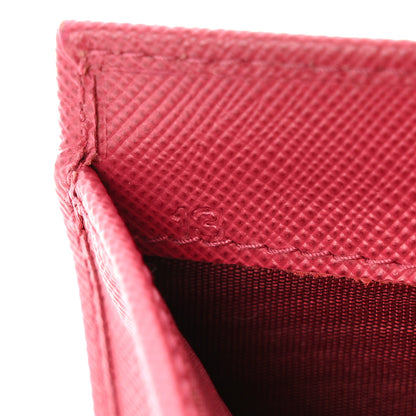 Prada Saffiano Metal French Flap Compact Wallet Peonia 7 of 12