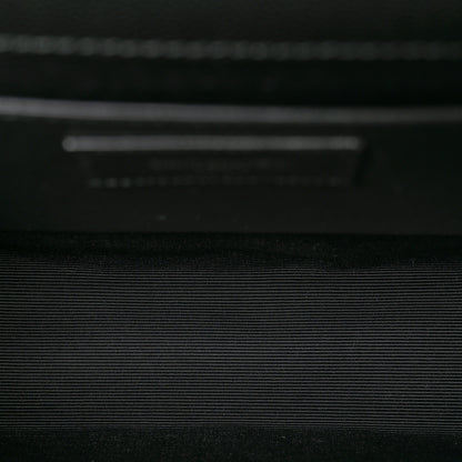 Saint Laurent Grain De Poudre Textured Mixed Matelasse Triquilt Medium Monogram Monochrome Satchel Black 5 of 11
